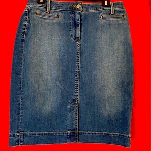 Denim jeans pencil skirt from Talbots